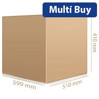 Double Wall Corrugated Packing Boxes, 599 x 510 x 410mm, Brown (Pack of 15, Ref SC-19) - Large Strong Boxes for Moving & Storage
