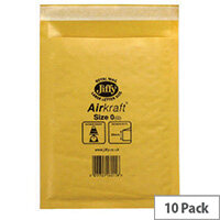 Jiffy AirKraft Bag Size 0 Gold Multi Pack of 10 MMUL04602