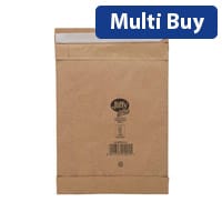 Jiffy Padded Bags, Gold, Size 2, 195x280mm (Pack of 100) - Strong and Durable Packaging for Mailing