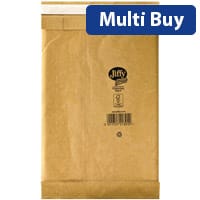 Jiffy Padded Envelopes, Gold, Size 3, 195x343mm (Pack of 100) - High-Quality Mailing Envelopes for Secure Shipping