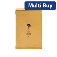 Jiffy Padded Bags, Gold, Size 5, 245x381mm (Pack of 100) - Sturdy Envelopes for Fragile Goods