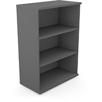 Medium Bookcase 1130mm High With Adjustable Shelves & Floor Leveller Feet W800xD420XH1130mm 18mm Panel Graphite - Universal Storage Can Be Used Alone Or Accompany The Switch Komo or Ashford Ranges