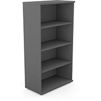 Medium Tall Bookcase with Adjustable Shelves and Floor-leveller Feet W800xD420xH1490mm 18mm Panel Graphite - Universal Storage Can Be Used Alone Or Accompany The Switch Komo or Ashford Ranges