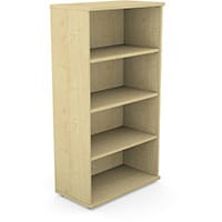 Medium Tall Bookcase with Adjustable Shelves and Floor-leveller Feet W800xD420xH1490mm 18mm Panel Maple - Universal Storage Can Be Used Alone Or Accompany The Switch Komo or Ashford Ranges