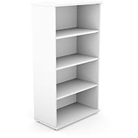 Medium Tall Bookcase with Adjustable Shelves and Floor-leveller Feet W800xD420xH1490mm 18mm Panel White - Universal Storage Can Be Used Alone Or Accompany The Switch Komo or Ashford Ranges