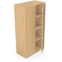Medium Tall Cupboard with Lockable Doors Adjustable Shelves and Floor-leveller Feet W800xD420xH1490mm 18mm Panel Beech - Universal Storage Can Be Used Alone Or Accompany The Switch Komo or Ashford Ranges