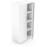 Medium Tall Cupboard with Lockable Doors Adjustable Shelves and Floor-leveller Feet W800xD420xH1490mm 18mm Panel White - Universal Storage Can Be Used Alone Or Accompany The Switch Komo or Ashford Ranges