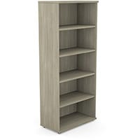 Tall Bookcase with Adjustable Shelves and Floor-leveller Feet W800xD420xH1850mm 18mm Panel Arctic Oak - Universal Storage Can Be Used Alone Or Accompany The Switch Komo or Ashford Ranges