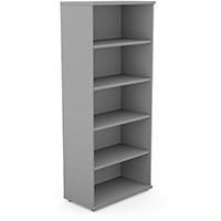 Tall Bookcase with Adjustable Shelves and Floor-leveller Feet W800xD420xH1850mm 18mm Panel Grey - Universal Storage Can Be Used Alone Or Accompany The Switch Komo or Ashford Ranges