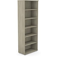 Tall Bookcase with Adjustable Shelves and Floor-leveller Feet W800xD420xH2210mm 18mm Panel Arctic Oak - Universal Storage Can Be Used Alone Or Accompany The Switch Komo or Ashford Ranges
