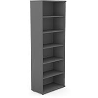 Tall Bookcase with Adjustable Shelves and Floor-leveller Feet W800xD420xH2210mm 18mm Panel Graphite - Universal Storage Can Be Used Alone Or Accompany The Switch Komo or Ashford Ranges