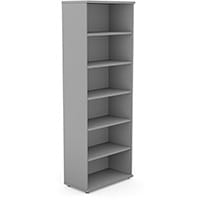Tall Bookcase with Adjustable Shelves and Floor-leveller Feet W800xD420xH2210mm 18mm Panel Grey - Universal Storage Can Be Used Alone Or Accompany The Switch Komo or Ashford Ranges