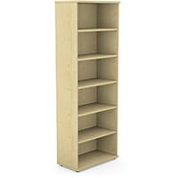 Tall Bookcase with Adjustable Shelves and Floor-leveller Feet W800xD420xH2210mm 18mm Panel Maple - Universal Storage Can Be Used Alone Or Accompany The Switch Komo or Ashford Ranges