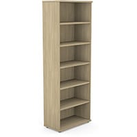 Tall Bookcase with Adjustable Shelves and Floor-leveller Feet W800xD420xH2210mm 18mm Panel Urban Oak - Universal Storage Can Be Used Alone Or Accompany The Switch Komo or Ashford Ranges