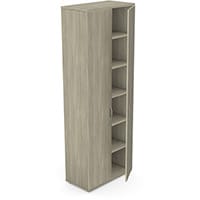 Tall Cupboard with Lockable Doors & Adjustable Shelves W800xD420xH2210mm 18mm Panel Arctic Oak - Universal Storage Can Be Used Alone Or Accompany The Switch Komo or Ashford Ranges