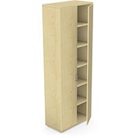 Tall Cupboard with Lockable Doors & Adjustable Shelves W800xD420xH2210mm 18mm Panel Maple - Universal Storage Can Be Used Alone Or Accompany The Switch Komo or Ashford Ranges