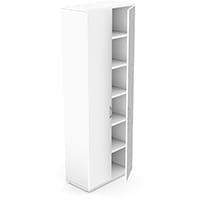 Tall Cupboard with Lockable Doors & Adjustable Shelves W800xD420xH2210mm 18mm Panel White - Universal Storage Can Be Used Alone Or Accompany The Switch Komo or Ashford Ranges