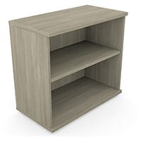 Low Bookcase With Adjustable Shelves & Floor-leveller Feet W800xD420xH725mm 18mm Panel Arctic Oak - Universal Storage Can Be Used Alone Or Accompany The Switch Komo or Ashford Ranges