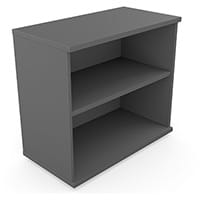 Low Bookcase With Adjustable Shelves & Floor-leveller Feet W800xD420xH725mm 18mm Panel Graphite - Universal Storage Can Be Used Alone Or Accompany The Switch Komo or Ashford Ranges
