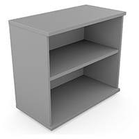 Low Bookcase With Adjustable Shelves & Floor-leveller Feet W800xD420xH725mm 18mm Panel Grey - Universal Storage Can Be Used Alone Or Accompany The Switch Komo or Ashford Ranges