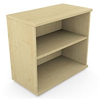 Low Bookcase With Adjustable Shelves & Floor-leveller Feet W800xD420xH725mm 18mm Panel Maple - Universal Storage Can Be Used Alone Or Accompany The Switch Komo or Ashford Ranges