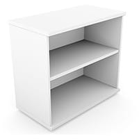 Low Bookcase With Adjustable Shelves & Floor-leveller Feet W800xD420xH725mm 18mm Panel White - Universal Storage Can Be Used Alone Or Accompany The Switch Komo or Ashford Ranges