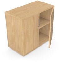 Low Cupboard with Lockable Doors & Adjustable Shelf W800xD420xH725mm 18mm Panel Beech - Universal Storage Can Be Used Alone Or Accompany The Switch Komo or Ashford Ranges