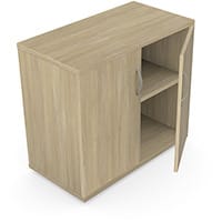 Low Cupboard with Lockable Doors & Adjustable Shelf W800xD420xH725mm 18mm Panel Urban Oak - Universal Storage Can Be Used Alone Or Accompany The Switch Komo or Ashford Ranges