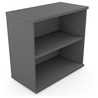 Low Bookcase With Adjustable Shelves & Floor-leveller Feet W800xD420xH770mm 18mm Panel Graphite - Universal Storage Can Be Used Alone Or Accompany The Switch Komo or Ashford Ranges