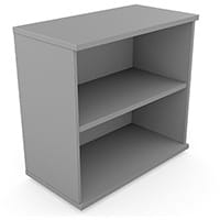 Low Bookcase With Adjustable Shelves & Floor-leveller Feet W800xD420xH770mm 18mm Panel Grey - Universal Storage Can Be Used Alone Or Accompany The Switch Komo or Ashford Ranges