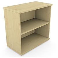 Low Bookcase With Adjustable Shelves & Floor-leveller Feet W800xD420xH770mm 18mm Panel Maple - Universal Storage Can Be Used Alone Or Accompany The Switch Komo or Ashford Ranges