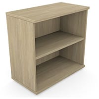 Low Bookcase With Adjustable Shelves & Floor-leveller Feet W800xD420xH770mm 18mm Panel Urban Oak - Universal Storage Can Be Used Alone Or Accompany The Switch Komo or Ashford Ranges