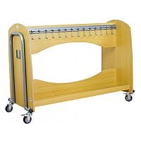 Wooden Classroom Cloakroom Trolley (stores 30 coats)