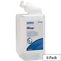 Kleenex Pack of 6 Frequent Use Hand Cleanser Unperfumed Sanitiser Refill 1L Cartridges 6333