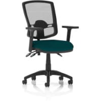 Eclipse Plus III Deluxe Medium Mesh Back Task Operator Office Chair with Height Adjustable Arms in MARINGA TEAL