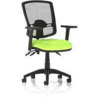 Eclipse Plus III Deluxe Medium Mesh Back Task Operator Office Chair with Height Adjustable Arms in MYRRH GREEN