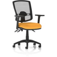 Eclipse Plus III Deluxe Medium Mesh Back Task Operator Office Chair with Height Adjustable Arms in SENNA YELLOW