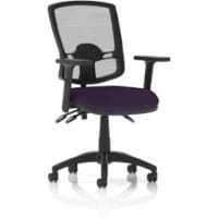 Eclipse Plus III Deluxe Medium Mesh Back Task Operator Office Chair with Height Adjustable Arms in TANSY PURPLE