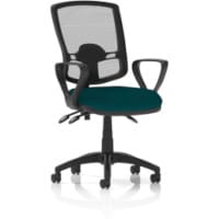 Eclipse Plus III Deluxe Medium Mesh Back Task Operator Office Chair with Loop Arms in MARINGA TEAL