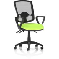 Eclipse Plus III Deluxe Medium Mesh Back Task Operator Office Chair with Loop Arms in MYRRH GREEN