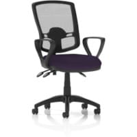 Eclipse Plus III Deluxe Medium Mesh Back Task Operator Office Chair with Loop Arms in TANSY PURPLE
