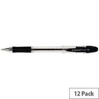 Q-Connect Delta Ballpoint Pen Black KF00375 Pack 12