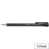 Q-Connect Lamda Ballpoint Pen Black KF00672 Pack 12