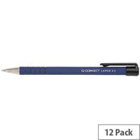 Q-Connect Lamda Ballpoint Pen Blue Pack of 12 KF00673