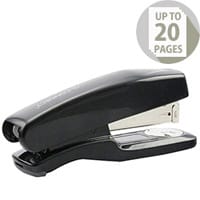Q-Connect Stapler Plastic Half Strip Black Capacity 20 Sheets