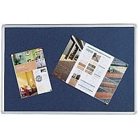 Q Connect Notice Board 900 x 600mm Aluminium Frame Blue