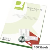 Q-Connect 8 Per Sheet Multi-Purpose White Labels 99.1x67.7mm (800 Labels)