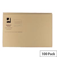 Q-Connect Buff Square Cut Folder Medium Weight 250gsm Foolscap Pack of 100