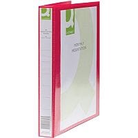 Q-Connect Presentation 4D-Ring Binder, 25mm, A4, Red - Ideal for Professional Presentations and Document Storage