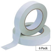 Q-Connect Double-Sided Tape 25mm x 33 Metres Pack of 6